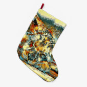 AnimalArt_Lion_006 Großer Weihnachtsstrumpf (Vorderansicht (hängend))