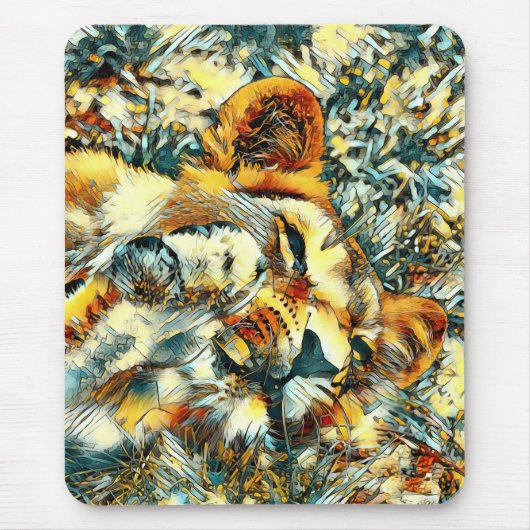 AnimalArt_Lion_008 Mousepad (Vorne)