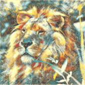 AnimalArt_Lion_009 Aufkleber (Vorderseite)