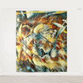 AnimalArt_Lion_009 Wandteppich (Vorderseite)
