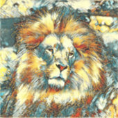 AnimalArt_Lion_07 Aufkleber (Vorderseite)