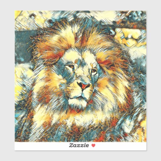 AnimalArt_Lion_07 Aufkleber (Blatt)