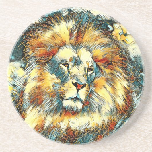 AnimalArt_Lion_07 Getränkeuntersetzer (Vorne)