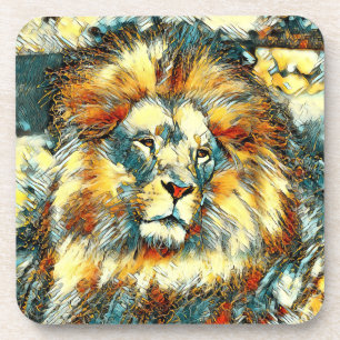 AnimalArt_Lion_07 Getränkeuntersetzer