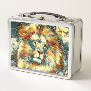 AnimalArt_Lion_07 Metall Brotdose