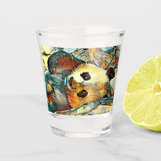 AnimalArt_Panda_002 Schnapsglas (Vorderseite)