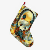 AnimalArt_Panda_006 Großer Weihnachtsstrumpf (Vorderansicht (hängend))