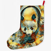 AnimalArt_Panda_006 Großer Weihnachtsstrumpf (Rückseite)