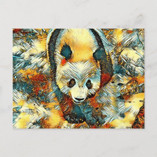 AnimalArt_Panda_006 Postkarte (Vorderseite)