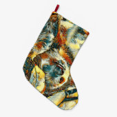 AnimalArt_Sloth_001 Großer Weihnachtsstrumpf (Vorderansicht (hängend))