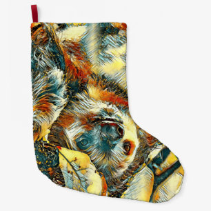 AnimalArt_Sloth_001 Großer Weihnachtsstrumpf