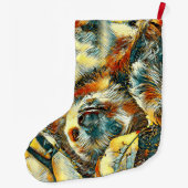 AnimalArt_Sloth_001 Großer Weihnachtsstrumpf (Rückseite)