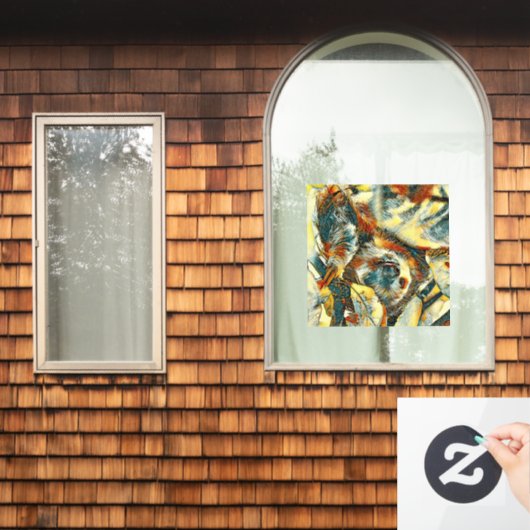 AnimalArt_Sloth_002 Fensteraufkleber (Fenster Zuhause)