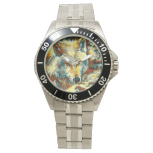 AnimalArt_Wolf_003 Armbanduhr