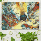 AnimalArt_Wolf_003 Geschirrtuch (Gefaltet)