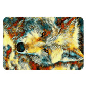 AnimalArt_Wolf_003 Magnet (Horizontal)