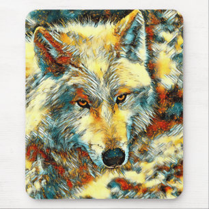AnimalArt_Wolf_003 Mousepad