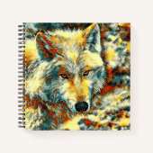 AnimalArt_Wolf_003 Notizblock (Vorderseite)