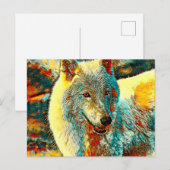 AnimalArt_Wolf_009 Postkarte (Vorne/Hinten)