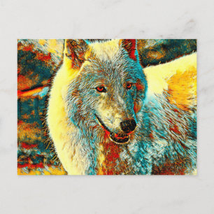 AnimalArt_Wolf_009 Postkarte