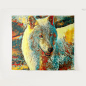 AnimalArt_Wolf_009 Wandteppich (Vorderseite (Horizontal))