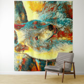 AnimalArt_Wolf_009 Wandteppich (Beispiel)