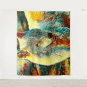 AnimalArt_Wolf_009 Wandteppich (Vorderseite)