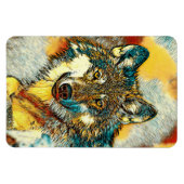 AnimalArt_Wolf_010 Magnet (Horizontal)