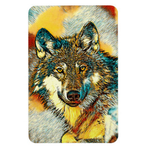 AnimalArt_Wolf_010 Magnet