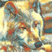 AnimalArt_Wolf_07 Aufkleber (Vorderseite)