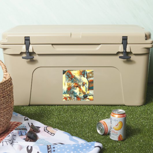 AnimalArt_Wolf_07 Aufkleber (Kühler)