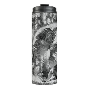 AnimalArtBW_Elephant_001 Thermosbecher