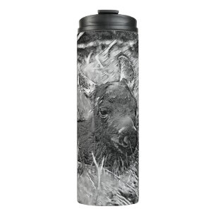 AnimalArtBW_Moose_001 Thermosbecher