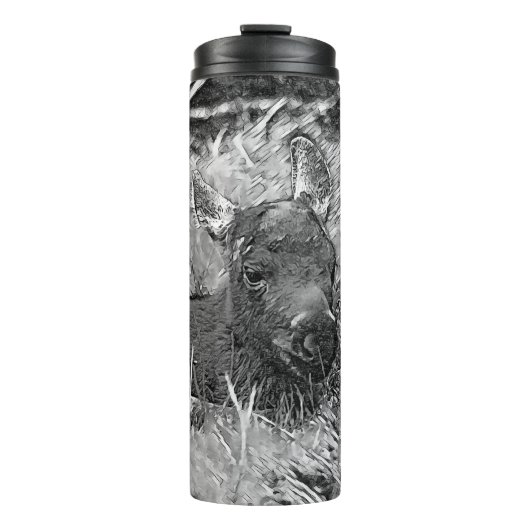 AnimalArtBW_Moose_001 Thermosbecher (Vorderseite)