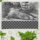 AnimalArtBW_OrangUtan_001 Geschirrtuch (Gefaltet)