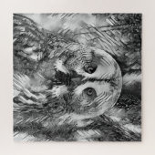 AnimalArtBW_Owl_001 Puzzle (Horizontal)