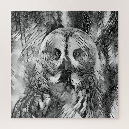 AnimalArtBW_Owl_001 Puzzle (Vertikal)