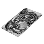 AnimalArtBW_Tiger_009 Magnet (Linke Seite)