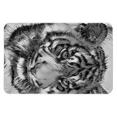 AnimalArtBW_Tiger_009 Magnet (Horizontal)