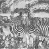 AnimalArtBW_Zebra_012 Aufkleber (Vorderseite)
