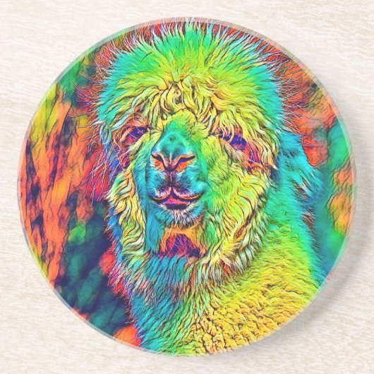 AnimalColor_Alpaca_005 Getränkeuntersetzer (Vorne)