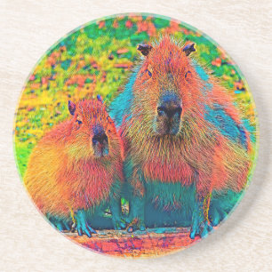 AnimalColor_Capybara_002 Getränkeuntersetzer