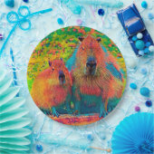 AnimalColor_Capybara_002 Pappteller (Party)