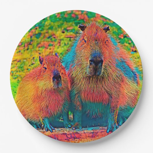 AnimalColor_Capybara_002 Pappteller (Vorderseite)