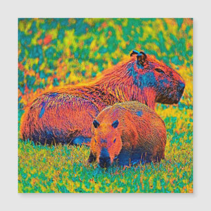 AnimalColor_Capybara_006 Magnetkarte