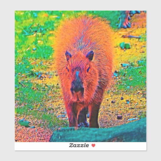 AnimalColor_Capybara_011 Aufkleber (Blatt)