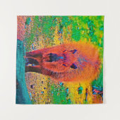 AnimalColor_Capybara_011 Wandteppich (Vorderseite (Horizontal))