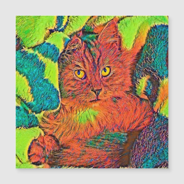 AnimalColor_Cat_005 Magnetkarte (Vorderseite)
