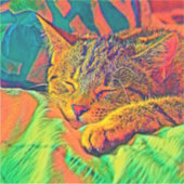 AnimalColor_Cat_07 Aufkleber (Vorderseite)