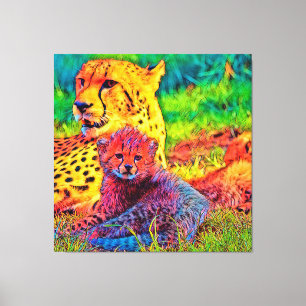AnimalColor_Cheetah_002 Leinwanddruck